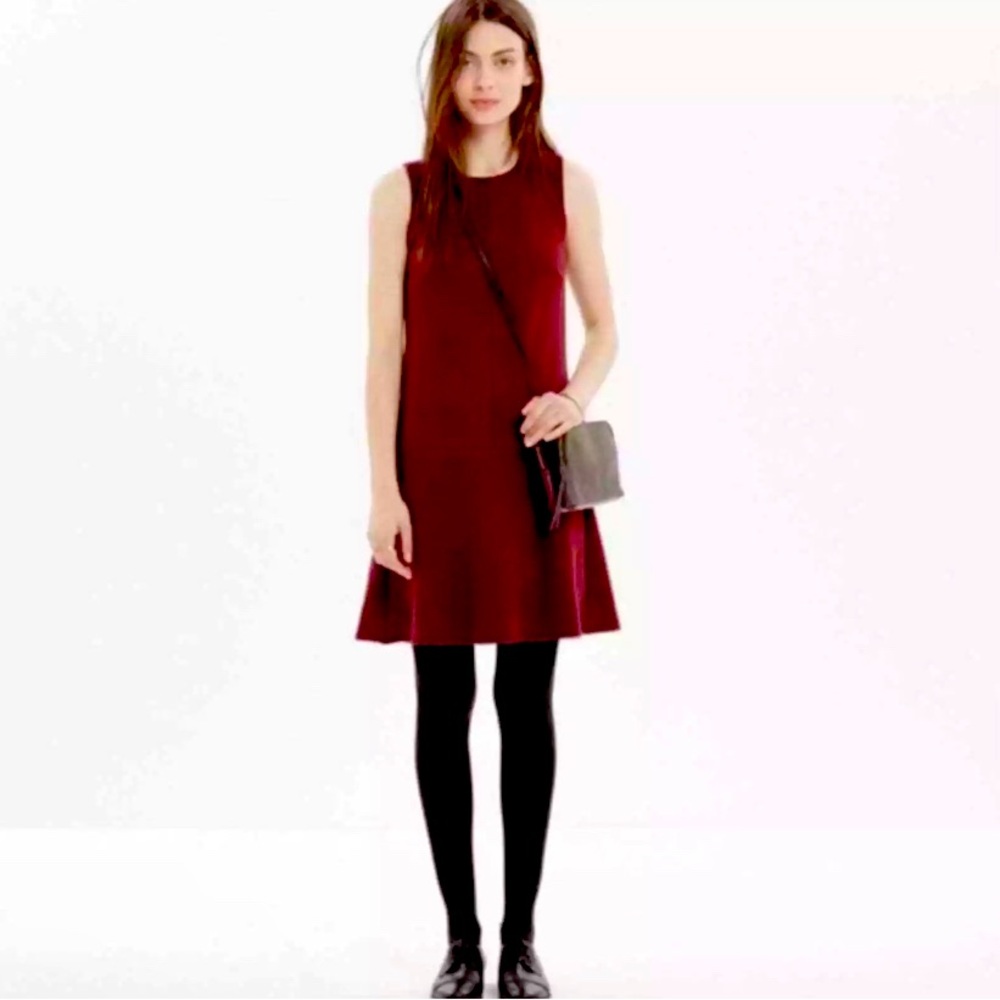 MadeWell MIDI Wool Blend Maroon Sleeveless Dress